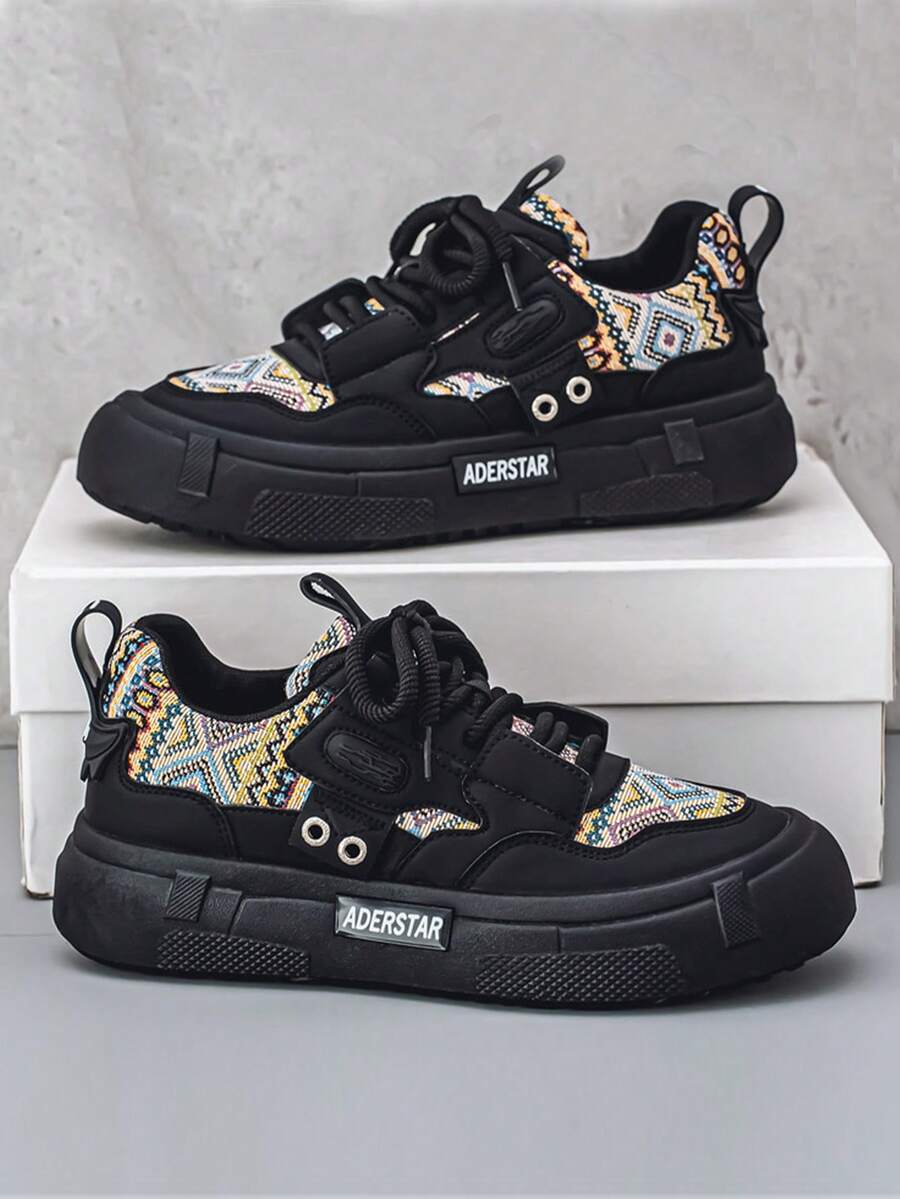 Giày thể thao đế thấp thời trang 4 mùa cho nam, bền, chống trượt, nhẹ, thích hợp cho hoạt động ngoài trời - màu đen - Xem 1