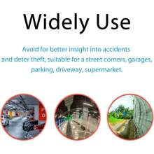 Youyijia Traffic Mirror Convex Road Safety Mirror Unbreakable 130 Degree Wide Angle Blind Spot Mirror With Wall Bracket For Road Safety Garage(30cm)