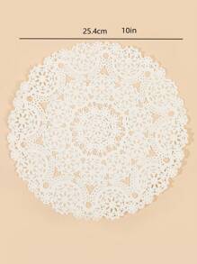 48pcs/Set Hollow Out Baking Dessert Parchment Paper, Brown Round Cupcake Paper Mat For Kitchen Air Fryer Kitchen Air Fryer Liners Air Fryer Paper Airfryer Air Frier - Khaki - View 8