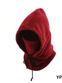 1pc Polyester Fleece Adjustable Beanie, Windproof Neck Warmer Scarf Gaiter For Outdoor In Autumn/Winter, Solid Color - One Piece Warm Hat, Neck Protector, All-in-one Pullover Hat - View 16