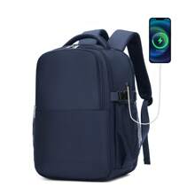 Travel Backpack, Large Backpack, Carry On Backpack,17-Inch Laptop Backpack With Charging Port & Trolley Sleeve, Waterproof Lightweight Backpack, Carry On Backpack For Airplanes, Travel Backpack For Men, Travel Backpack For Women - 藍色 - 查看 2