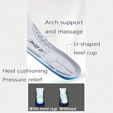 2 件男女通用柔软 7D 减震鞋垫 - 前垫按摩、舒适高弹性、透气吸湿排汗、防滑防臭鞋垫，适合跑鞋、休闲鞋、运动和日常穿着 - 灰色 - 查看 2