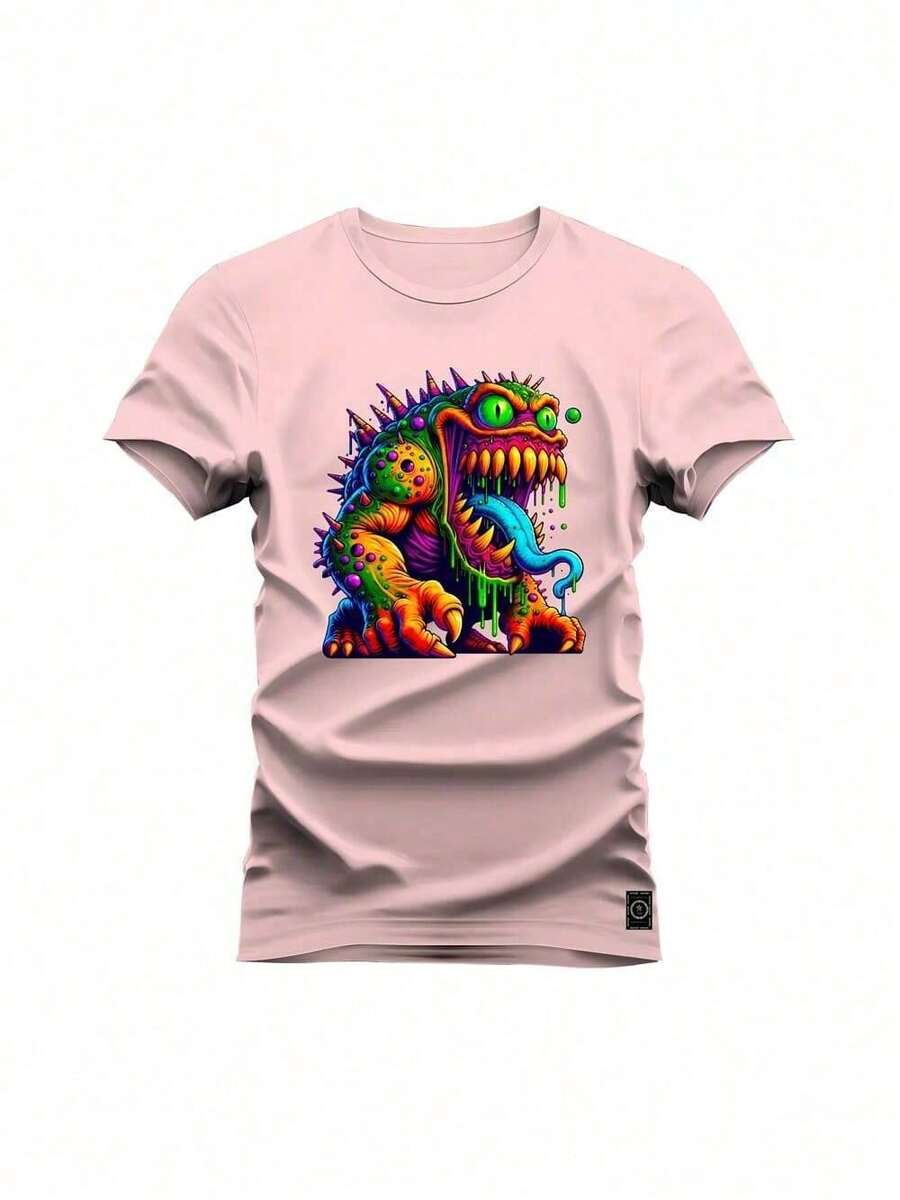 Strong Frog Tongue T-Shirt Unisex Shirt 100% Cotton Comfortable - 淺粉色 - 查看 1