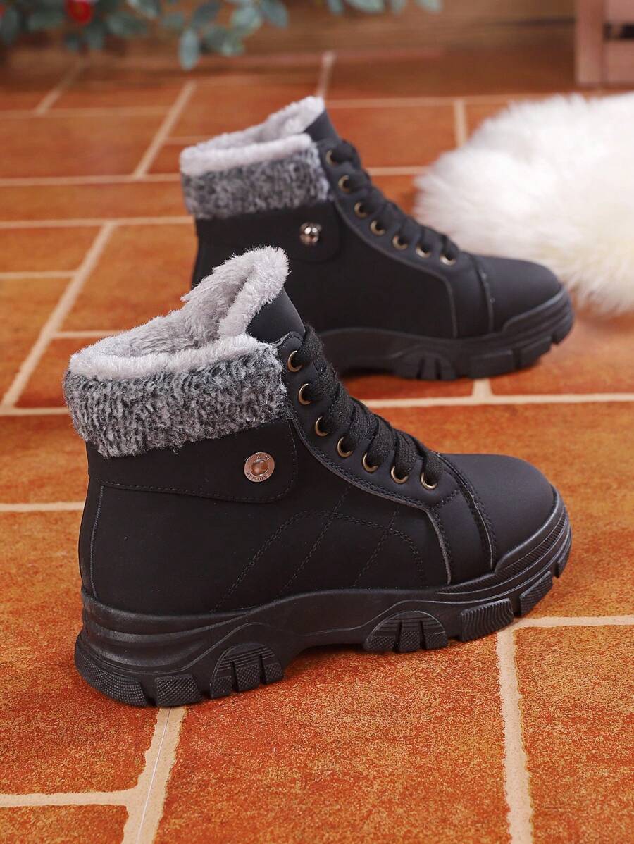 [Recommend Taking One Size Larger]Women's Climbing Shoes Fashion Thermal Lined Sports Shoes Black Sports Shoes High-Top Shoes,Women Winter Boots, Warm Plush Casual Shoes, Ladies Outdoor Leisure Shoes, College Style, Christmas,Winter Women Shoes,Boots,Boots Women,Women Shoes,Booties,Shoes For Women,Snow Boots,Ankle Boots,Shoes Women Boots,Sneakers,Winter Shoes,Ladies Boots