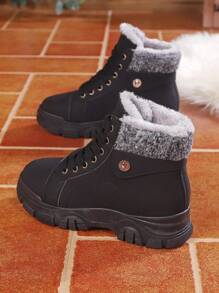 [Recommend Taking One Size Larger]Women's Climbing Shoes Fashion Thermal Lined Sports Shoes Black Sports Shoes High-Top Shoes,Women Winter Boots, Warm Plush Casual Shoes, Ladies Outdoor Leisure Shoes, College Style, Christmas,Winter Women Shoes,Boots,Boots Women,Women Shoes,Booties,Shoes For Women,Snow Boots,Ankle Boots,Shoes Women Boots,Sneakers,Winter Shoes,Ladies Boots