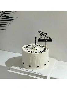 1 pièce, Décoration de gâteau avec nom personnalisé, Décoration de gâteau avec violon de musique personnalisée, Cadeau d'anniversaire unique, Décoration de gâteau de fête personnalisée, Décoration de gâteau de mariage personnalisée, Cadeau de mariage personnalisé