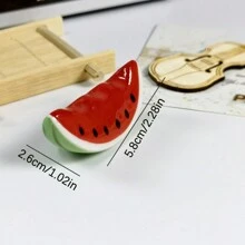 1/3/6PCS Watermelon Shape Chopstick Holder Spoon Rest, Tomato Shape Chopstick Holder Spoon Rest, Table Decoration, Kitchenware, Perfect Holiday Gift, Birthday Party Gift For Boys And Girl
