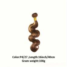 1 paquete de cabello humano brasileño con ondas y resaltado P4/27 - S4/27 - Ver 6