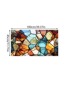 1pc PVC Window Privacy Film Static Clings Stickers Rainbow Film For Glass Door Heat Control Anti UV Color Shattered Creativity - Multicolor - View 3