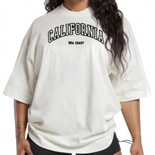 Comfort And Style Oversized Streetwear T-Shirt For Exercise And Leisure - 白色 - 查看 3