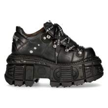 New Rock Unisex Platform Punk Metal Boots- M-TANK120N - màu đen - Xem 4