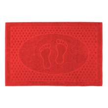Kit 5 Large Bathroom Floor Mat 100% Cotton Terry Towel Great Absorption Lara Pezinho - 紅色 - 查看 1