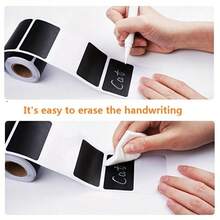 120 nhãn bảng đen với 1/2 bút đánh dấu phấn dạng lỏng, nhãn dán bảng đen chống thấm nước có thể tái sử dụng để trang trí tiệc, thùng lưu trữ, hộp đựng thực phẩm, lọ và nhiều thứ khác - Dễ dàng dán và gỡ bỏ - nhiều màu - Xem 7