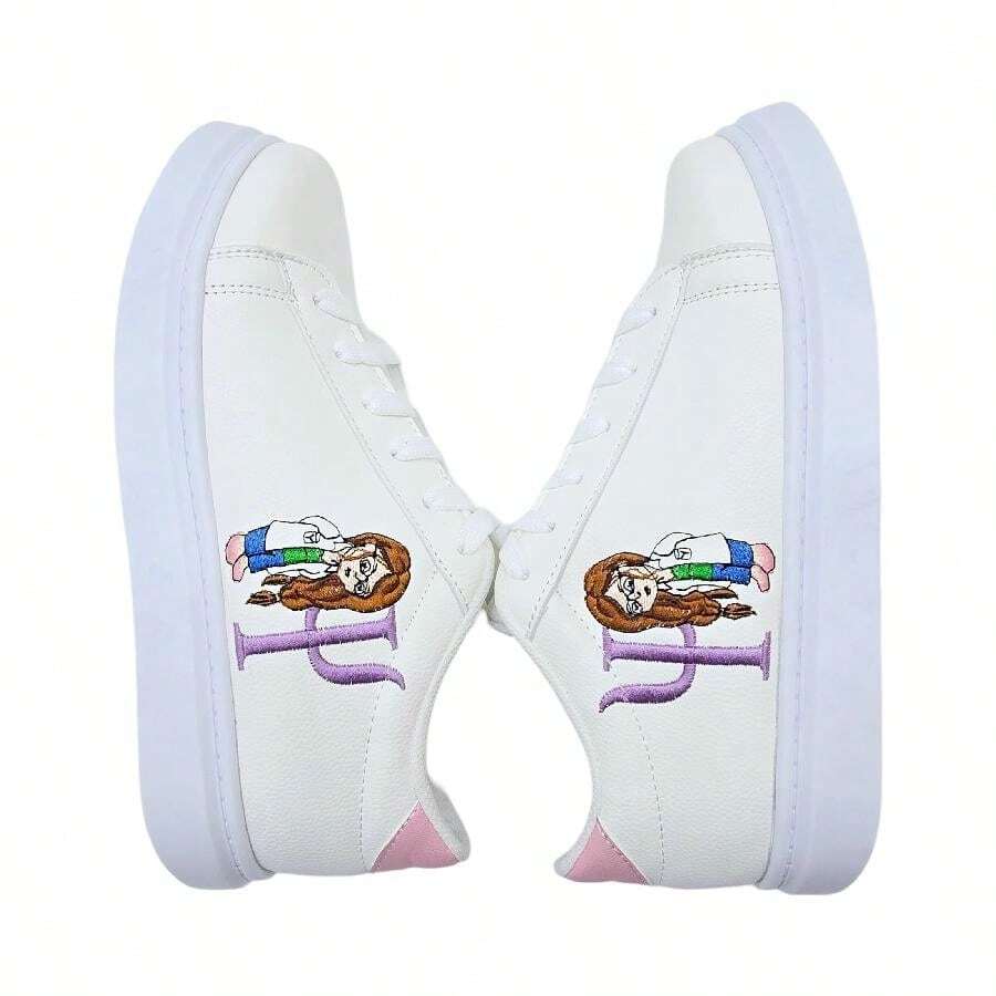 Psychology Embroidered Tennis - White - View 1