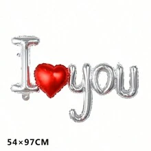 Tôi yêu bạn chữ Love Balloon Red Rose Gold Foil Balloon Valentine's Day Wedding Decoration Anniversary Party Suppliesty Decoration Supplies - Chữ ghép anh yêu em - Xem 8