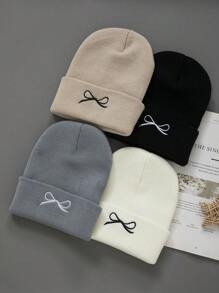 1 件装针织新生儿婴儿帽子冬季春季儿童无檐便帽男童婴幼儿配饰儿童帽子弹力 - 1PC - 查看 12