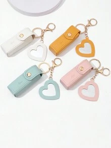 1 个钥匙扣唇膏盒，迷你、小巧、方便、时尚、可爱，适合挂在背包上，不会忘记，方便旅行 - 彩色 - 查看 7