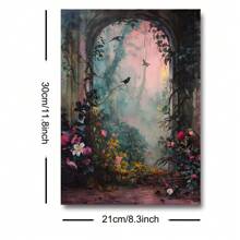 1pc Unframed Gothic Style Black Swan Art Retro Poster Dark Academia Moody Vintage Painting Canvas Print Wall Picture Ideal Gift For Dorm,Apartment,Living Room,Bedroom,Home Decoration