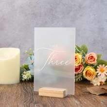 10/20/30 Pcs/Set, Modern Acrylic Wedding Table Numbers, Wedding Table Decor, Minimalist Wedding Table Decor, Wedding Table Reception Sign, Party Decor Sign, Home Decor, 6x3.9Inch Table Number Best Gifts, Wedding Decor, Home Decor, Room Decor Party Favors Bride Birthday Graduation Birthday Decorations Party Decorations Bachelorette