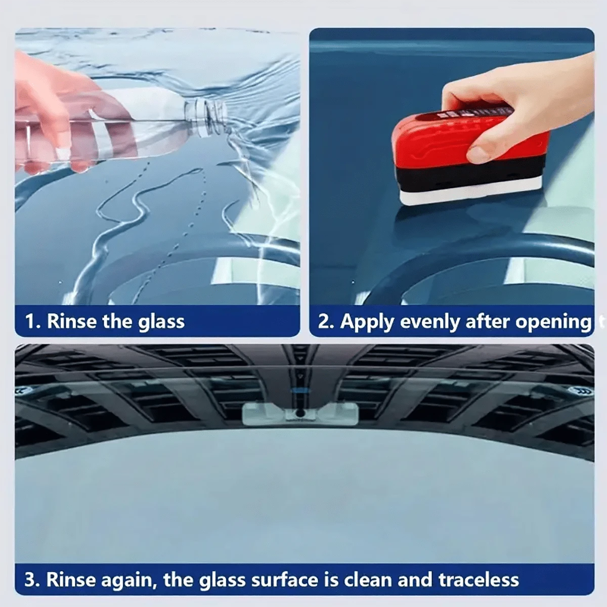 120ml MultiPurpose Automotive Glass Oil Film Remover With Reusable