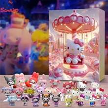 Sanrio Decoração de Natal Calendário do Advento Contagem Regressiva para & Natal - Coleção de Estatuetas de PVC, 1 peça Uso Geral Artigos para Festas e Feriados Sem Eletricidade