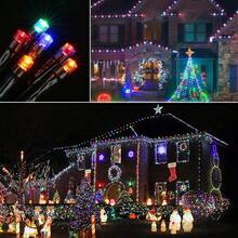 1pc Solar Christmas Lights, 50 LED/100 LED/200 LED/300 LED 8 Modes Outdoor Christmas String Lights, Waterproof Solar Fairy Lights For Christmas Tree, Fence, Holiday, Party, Balcony, Christmas Decor - Multicolor - 彩色 - 查看 10