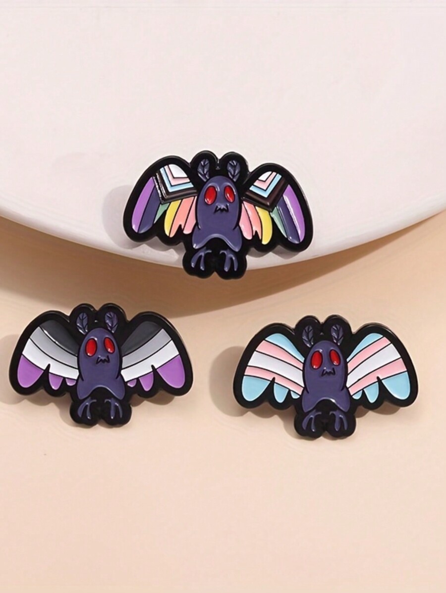 1pc Iron Hammer Enamel Pin, Gothic Punk Style Invisible Creature Brooch