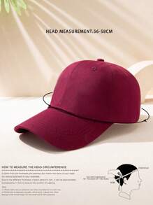 Gorra de béisbol de color liso y sencilla para hombres, para uso casual diario
