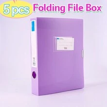 55mm Thick Morandi Color File Box, A4 Folding File Storage Box, Document Box, Certificate Box, Record Box, File Folder - Set-morandi-file Box-255/5pcs - View 8