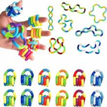 1/3/5/10/20 peças de brinquedos sensoriais para adultos autistas, brinquedos de torção de dedos, brinquedos para alívio da ansiedade e do estresse, brinquedos coloridos e silenciosos para os dedos, cores aleatórias