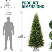 7.5ft PVC Hinged Green Tree7.5ft Christmas Tree With Lights, Realistic Fir Christmas Tree Prelit With 1746 Branch Tips, 550 Warm Lights And Metal Stand, Aritificial Christmas Tree, Árbol De Navidad - xanh lá cây 7,5ft - Xem 8