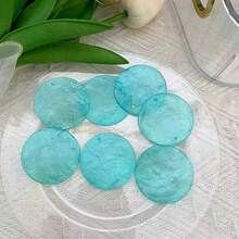 Bộ đồ thủ công DIY - 20 đồ trang trí vỏ sò tự nhiên, có vòng lỗ kép, thích hợp làm chuông gió, đồ trang trí đám cưới, rèm cửa và đồ trang trí khung ảnh - 20 miếng vỏ 5 cm (lỗ đôi) - Xem 12