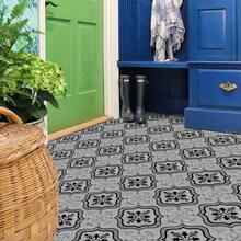 12 piezas de baldosas de vinilo esmerilado y grueso para piso de cocina y baño, pegatinas impermeables autoadhesivas para salpicadero y pared