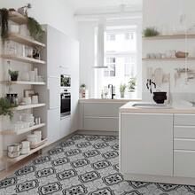 12 piezas de baldosas de vinilo esmerilado y grueso para piso de cocina y baño, pegatinas impermeables autoadhesivas para salpicadero y pared