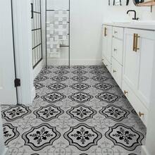 12 piezas de baldosas de vinilo esmerilado y grueso para piso de cocina y baño, pegatinas impermeables autoadhesivas para salpicadero y pared