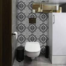 12 piezas de baldosas de vinilo esmerilado y grueso para piso de cocina y baño, pegatinas impermeables autoadhesivas para salpicadero y pared