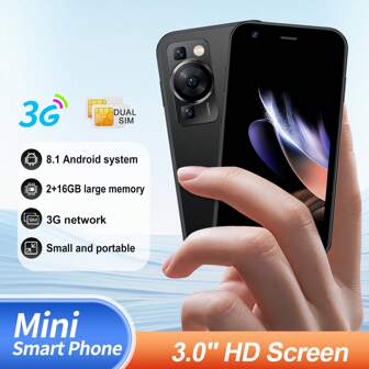 SERVO P60 PRO 3.0-Inch Display Mini Smartphone, Android System, 3G Cellular Network, Compact Size, GPS, WiFi, Unlocked Phone