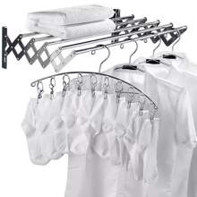 MEFENY Perchero retráctil,Tendedero de Pared, Tendedero Acordeón,Tendedero De Pared Plegable En Inoxidable Retractil Facil,Genérico Tendedero Plegable portátil, Perchero, tendedero de Pared retráctil, tendedero de Ropa Plegable, Acero Inoxidable 304, Ahorra Espacio, para casas y apartamentos, áreas de piscinas interiores y exteriores, cuartos de lavado, cuartos de barro, dormitorios, baños, patios traseros soleados y más. - Plateado - Ver 3