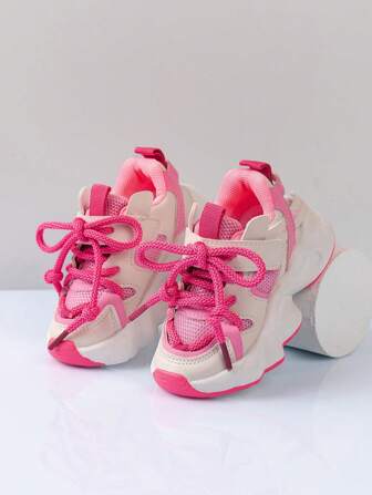 2024 Spring New Stylish Kids' Chunky Sneakers Boys' Sportswear Girls' Breathable Mesh Running Shoes