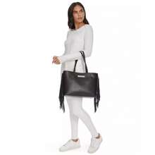 Calvin Klein Soma Triple Compartment Fringe Tote - Black/silver - View 2