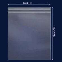 100 Peças Sacos Plásticos Selados com Zíper, Bolsa de Armazenamento de Plástico Transparente, Ferramenta para Pintura de Diamante, Pequena Joia, Embalagem de Alimentos, Sacos de Fechamento com Zíper Reusáveis