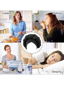 Awegeo 1 Đầm Nữ Bện Chi Tiết Bọc Đầu Thời Trang Cho Cuộc Sống Hàng Ngày - Xanh đậm - Xem 7