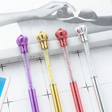 1 支水晶皇冠圆珠笔、定制字母礼品笔、多色旋转文具 - 多色 - 查看 4