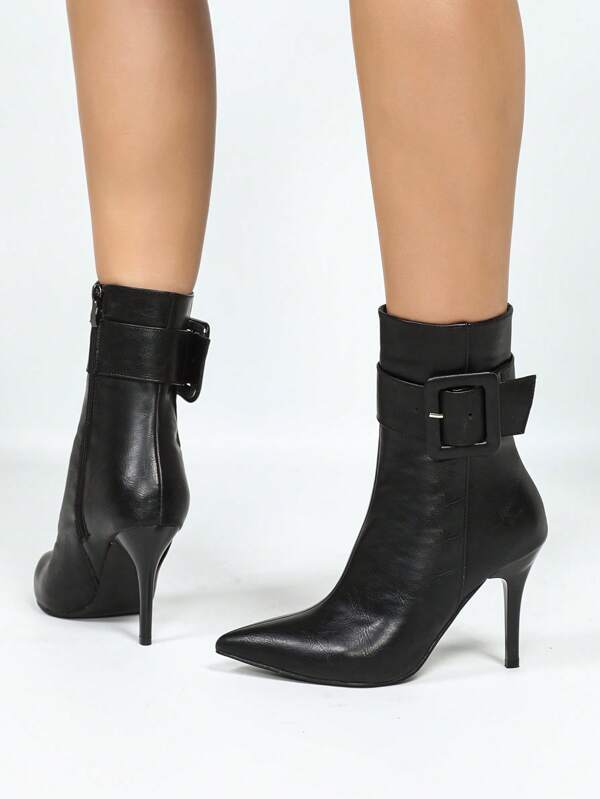 Botas Casuais e Elegantes de Bico Fino para Mulheres