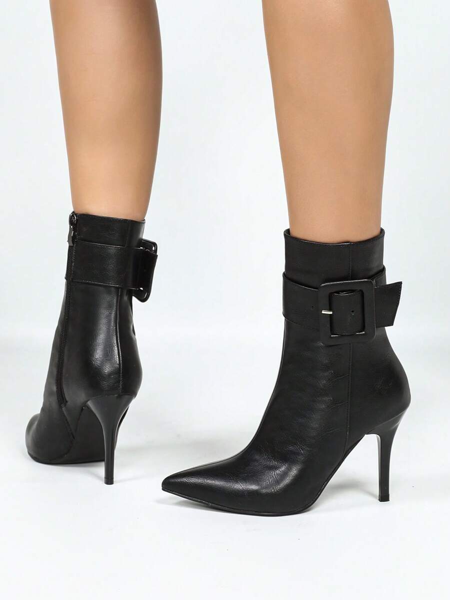 Botas casuales y elegantes de punta fina para mujer