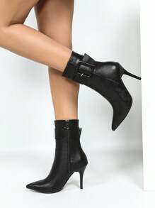 Botas casuales y elegantes de punta fina para mujer