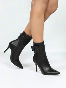 Botas casuales y elegantes de punta fina para mujer