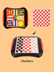 7-In-1 Drawer Style Chess Board Game Set, Mini Chess Board Including: Snakes & Ladders, Checkers, International Draughts, Chess, Checkers, Backgammon, Gomoku. Suitable For Family Gatherings And Parties, Halloween/Christmas/Thanksgiving Gifts - Multicolor - View 9