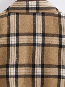 Men's Button Front Long Sleeve Plaid Collared Casual Shirt