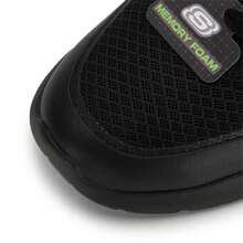 Skechers 男士轻便休闲运动鞋，透气网面跑步鞋 - 全黑色 - 查看 4